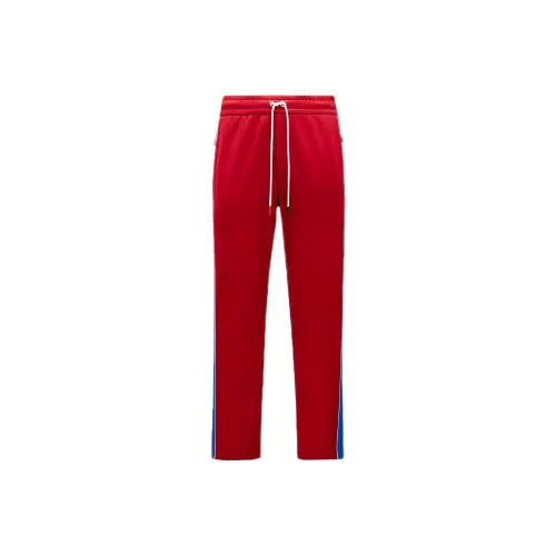 Moncler Knitted Sweatpants Men Fiery Red Mist