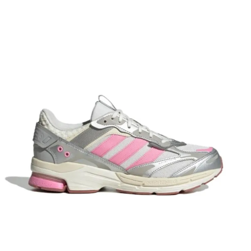 Adidas Spiritain 2000 Anti Slip Wear Resistant Low Top Chunky Sneakers Unisex Silver Pink-1