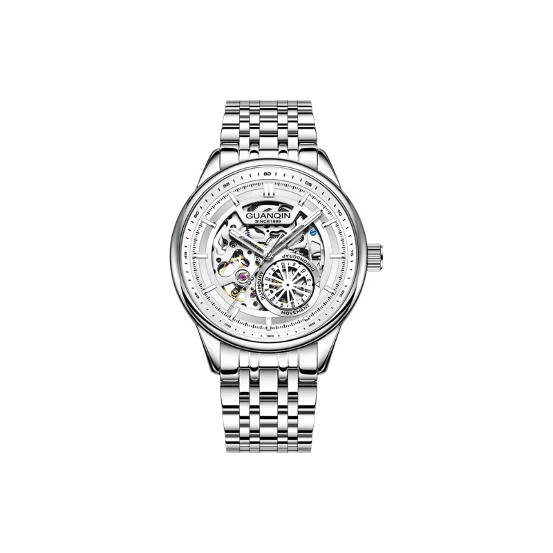GUANQIN Spacetime Shuttle Automatic Mechanical Movement Stainless Steel Watchband Watch Men's Watches Blue Dial-8