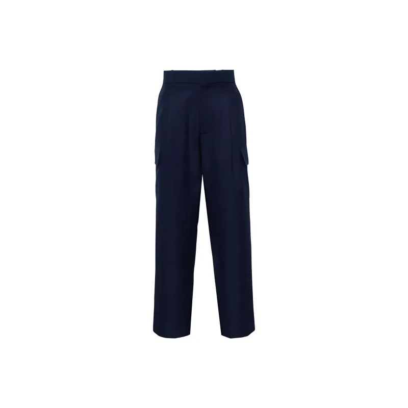 DROLE DE MONSIEUR Mid Rise Pleat Detailed Trousers-0