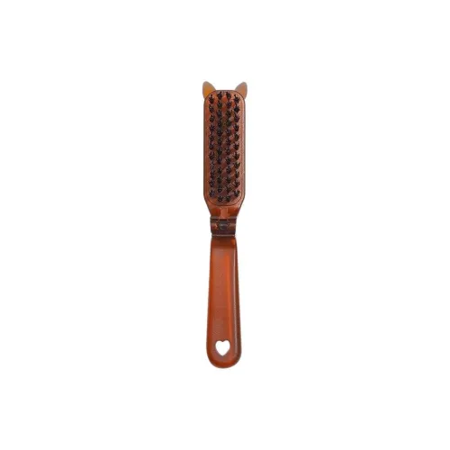Sweet Pillow House Portable Foldable Pig Bristle Side Swept Comb Straightening Prosperity