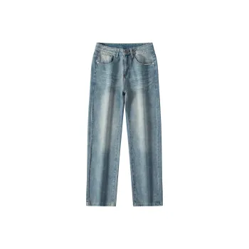 Yiwen Jeans Unisex Blue