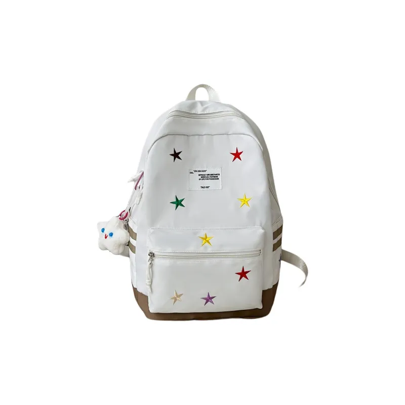 URBAN FOREST Nylon Backpack Unisex Red/Khaki/Blue/Brown/Black-6