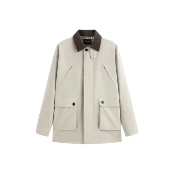 PEACEBIRD MEN Trench Coat Men's Light Khaki
