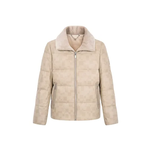 RARE Leather Jacket Men's Khaki