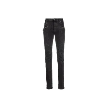 BALMAIN Slim fit Biker Jeans