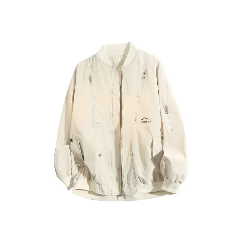 FASTFISH Jackets Coats Unisex Army Green-5