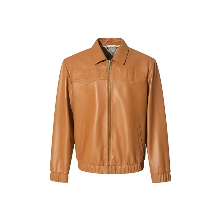 RARE Leather Jacket Men's Light Brown-0