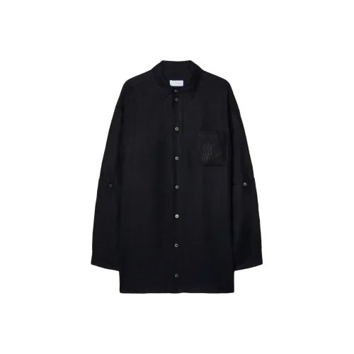 OFF WHITE Buttoned Straight Hem Shirt Jacket