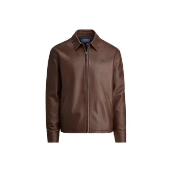 Polo Ralph Lauren Leather Jacket Men's Brown