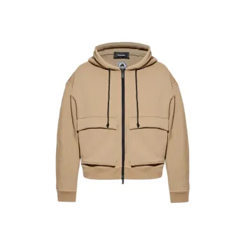DSQUARED 2 Logo Embossed Zipped Hoodie