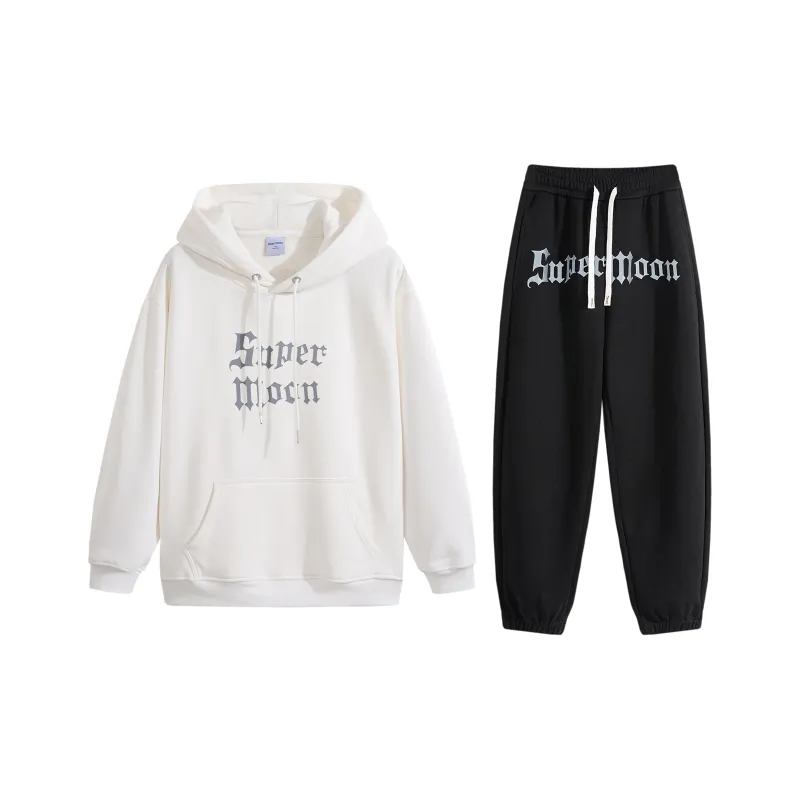 SUPERMOON Autumn And Winter Season Knitted Sports Pants Unisex Black-10