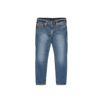 True Religion Rocco Stitch Mid rise Cropped Jeans