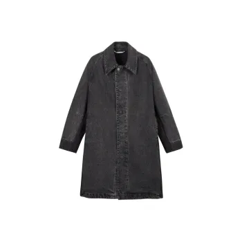 CROQUIS Trench Coats Unisex 990 Denim Black