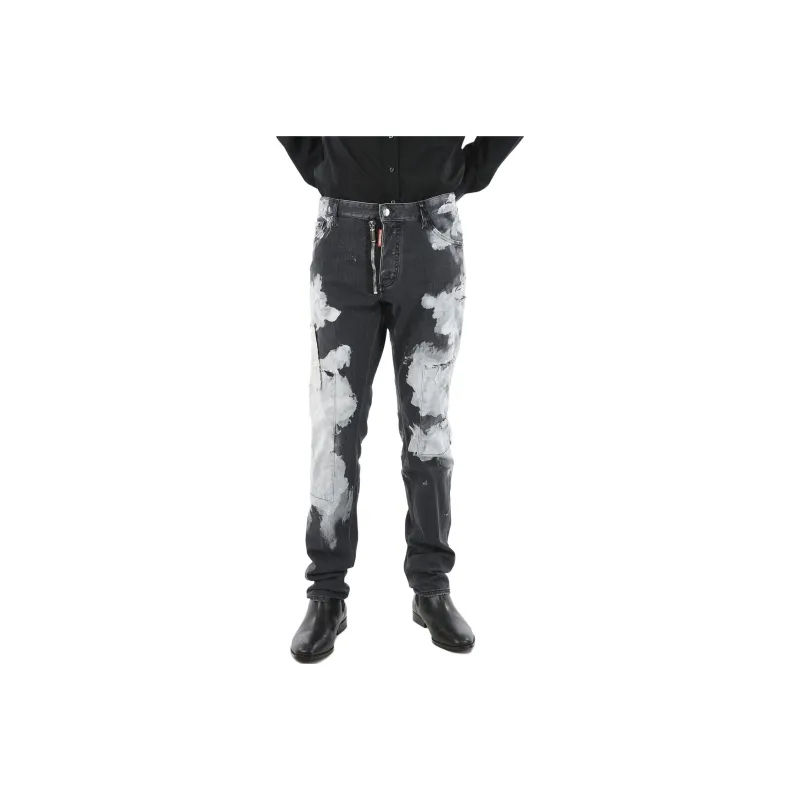DSQUARED 2 Distressed Paint Splatter Skinny Jeans-0