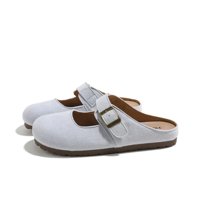 HUANQIU Quiet Abrasion Resistant Slip Resistant Closed Toe Slippers Women's Aqua-1