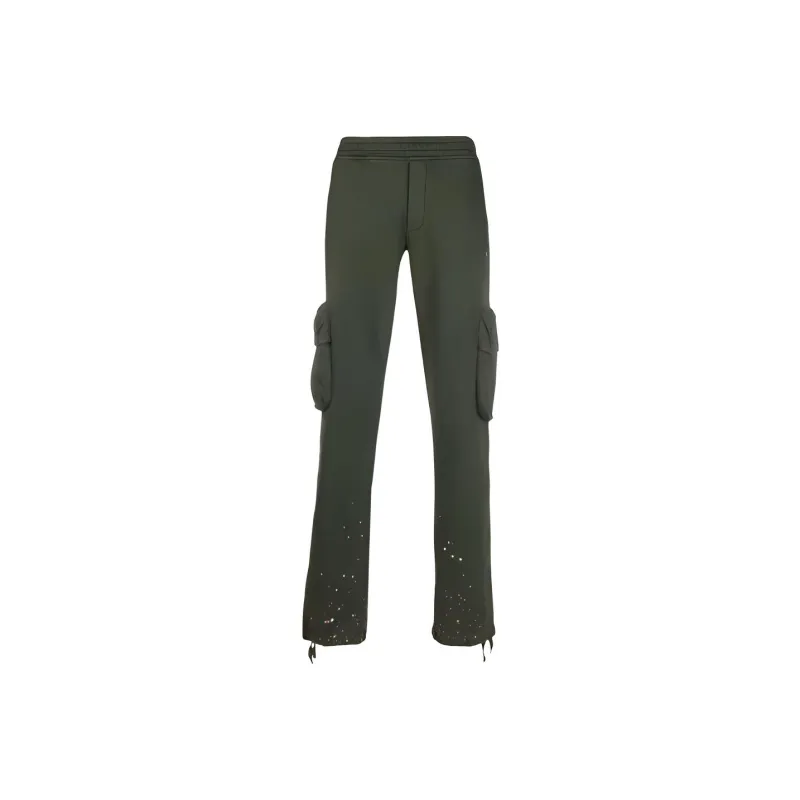 OFF WHITE SS21 Knitted Sweatpants Men Green-0
