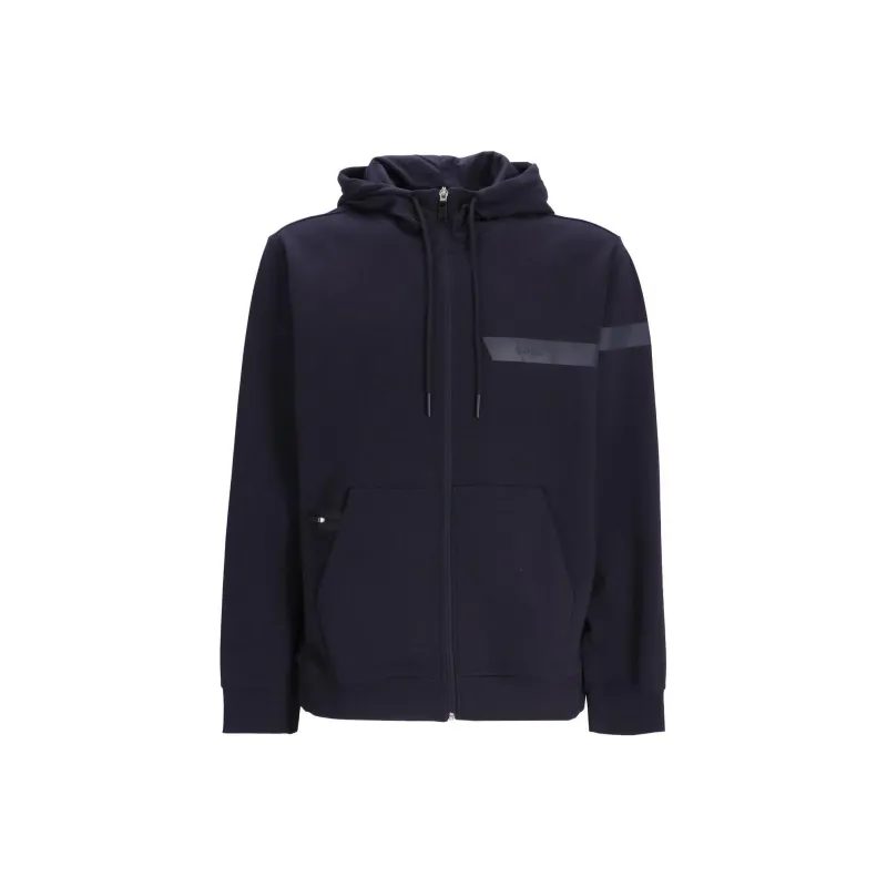 HUGO BOSS Rubberised logo Zip up Hoodie-0