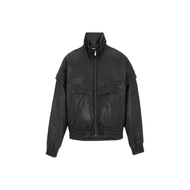 SAINT LAURENT Zip-Up High Neck Bomber Jacket-0