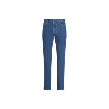 Ermenegildo Zegna Logo Patch Straight Leg Jeans