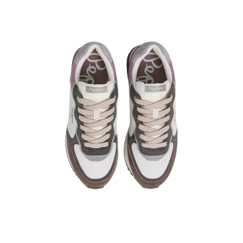 Pepe Jeans Low Top Casual Shoes Women's White Purple-2