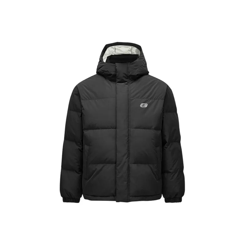 Skechers Down Jacket Unisex Carbon Black-0