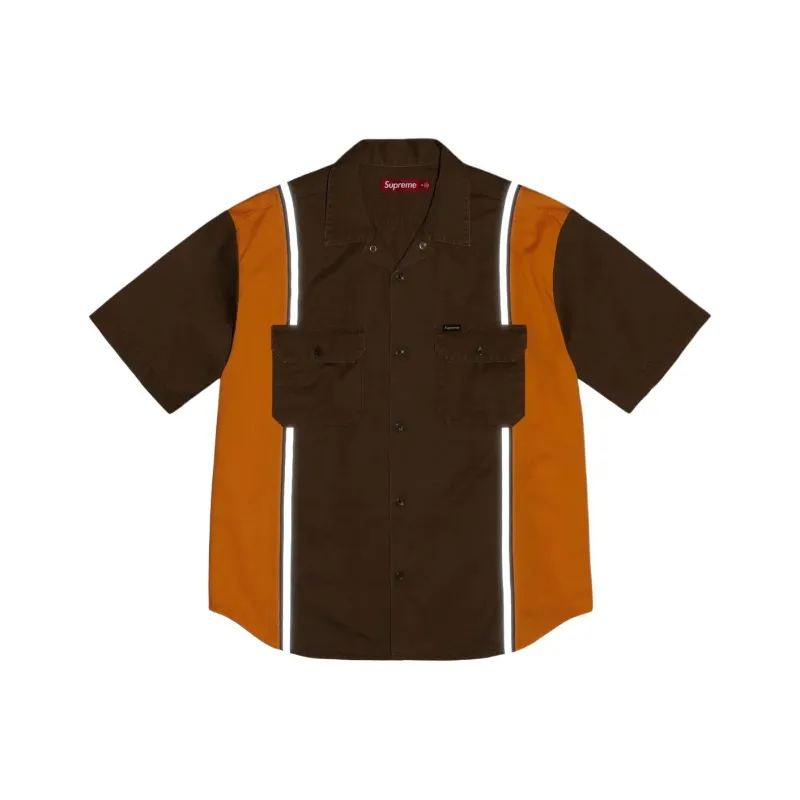 Supreme Reflective Stripe S/S Work Shirt-3