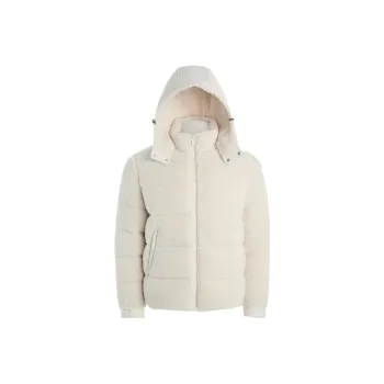 GUESS Teddy Puffer Jacket Jackets Coats Men's White