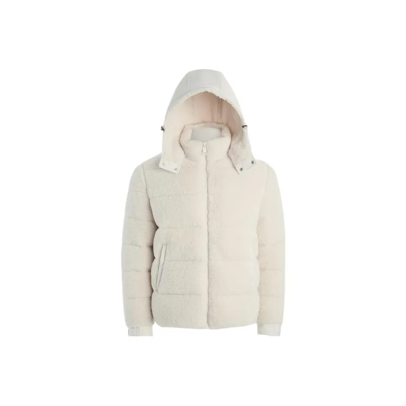 GUESS Teddy Puffer Jacket Jackets Coats Men's White-0