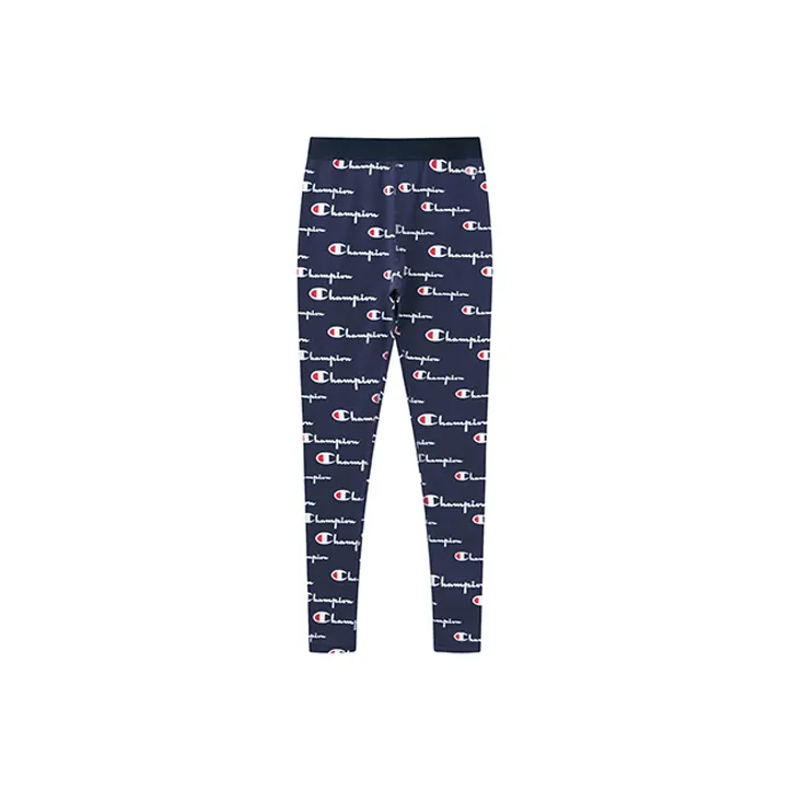Champion Straight Moderate Casual Pants US Version Women's Blue-0