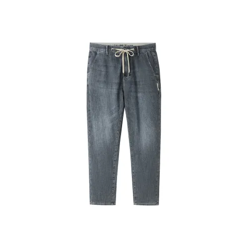 HLA Jeans Men Blue Gray Denim Gradient Dark B5