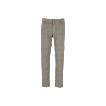 JACOB COHEN Check Printed Mid Rise Trousers