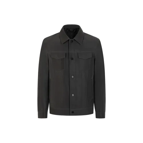 Andrea Bogosian T-shirt a girocollo Neros Men Dark Gray