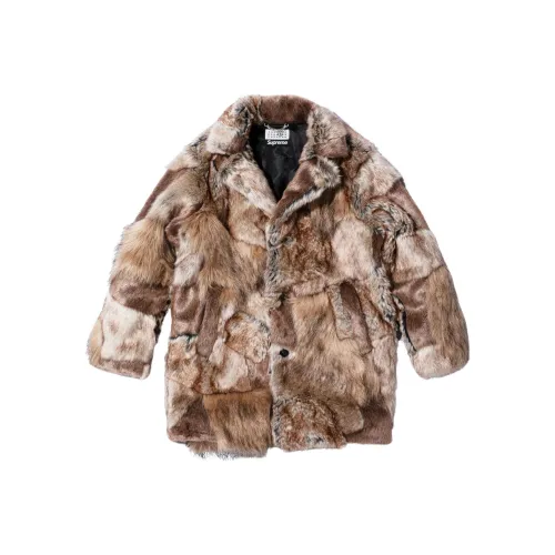 Supreme MM6 Maison Margiela Patchwork Faux Fur Coat