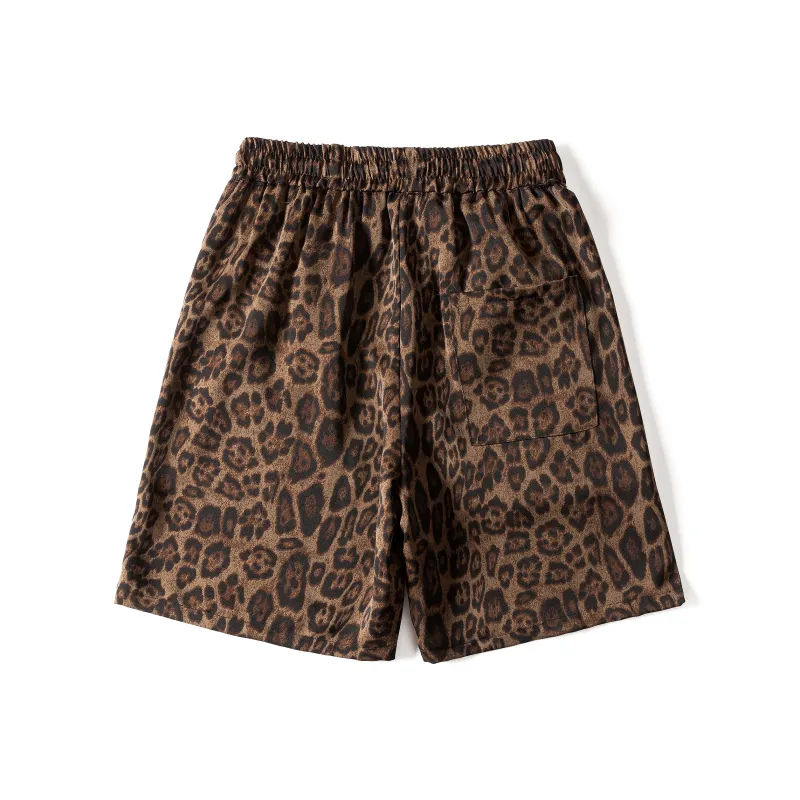 URBAN AUTHENTIC Shirt Matching Set Unisex Leopard Print-5