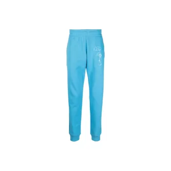MOSCHINO Knitted Sweatpants Men Blue