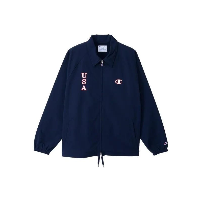Champion FW24 Jackets Coats Unisex Dark Marine Blue-0