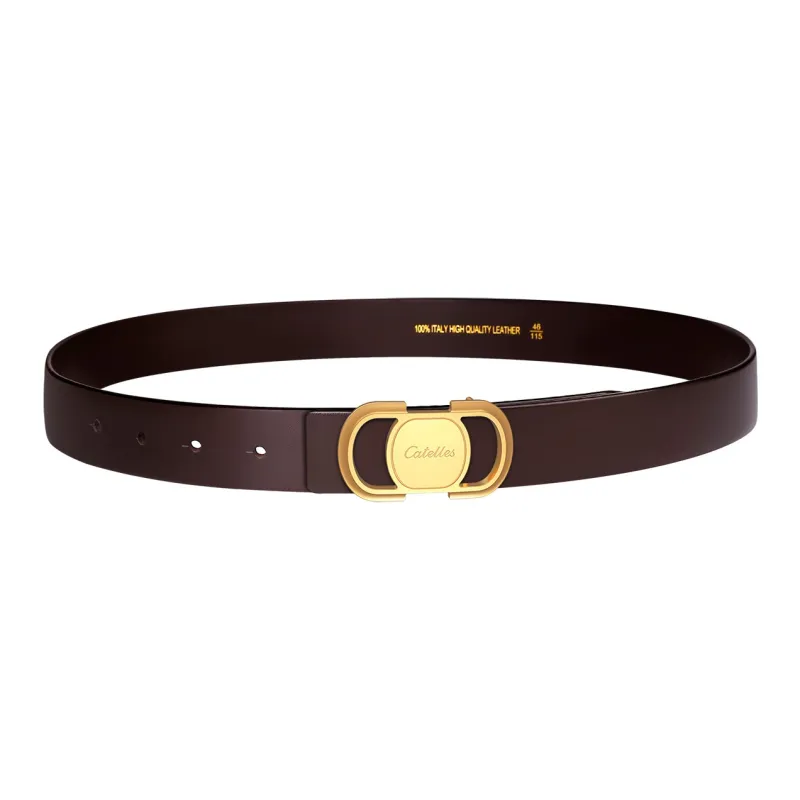 CATELLES Top Grain Cow Leather Belts Men's 3.5cm-8