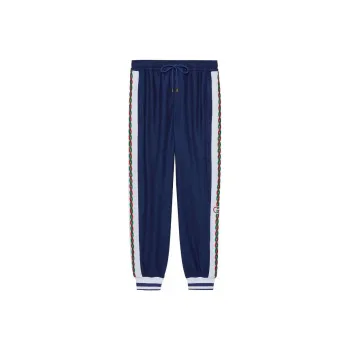 GUCCI SS22 Knitted Sweatpants Men's Blue