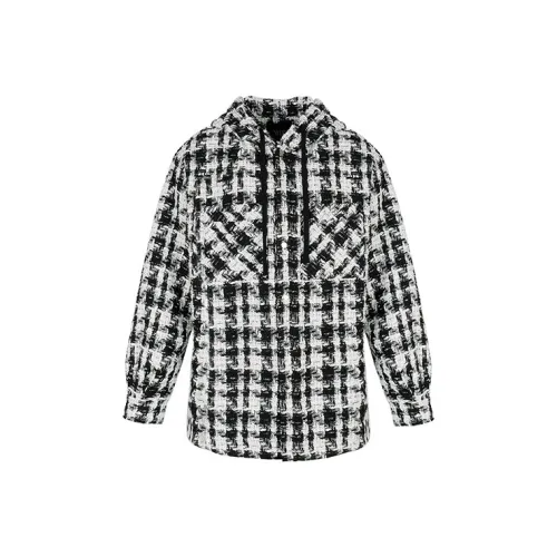 YLDP Jackets & Coats Unisex Black White