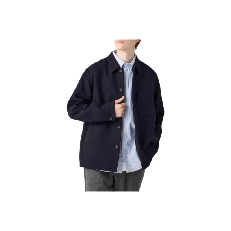 UNIQLO Jackets Coats Unisex Navy Blue-0