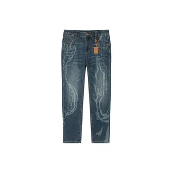 DAVID NAMAN FW22 Slim Fit Pants Jeans Men's Denim Blue