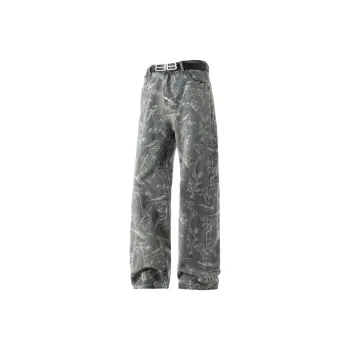 HOKLV Jeans Unisex Light Blue