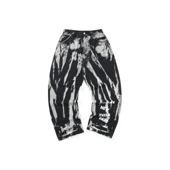 GENANX Straight Jeans Unisex Black Gray Color