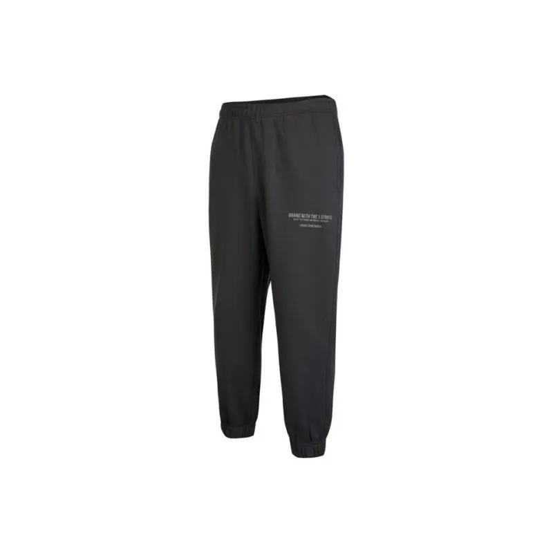Adidas Knitted Sports Pants Men's Black Gray Color-0