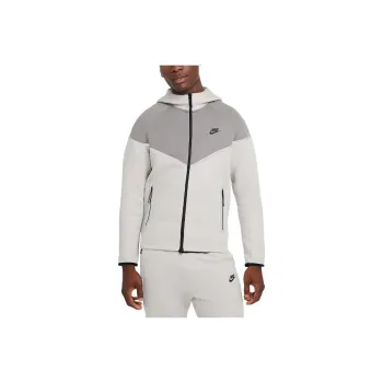Nike Tech Windrunner Jacket Men's Light Iron Ore Gray/Flat White Aluminum/Black
