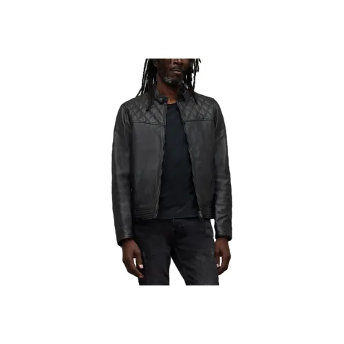 ALLSAINTS Leather Jacket Men's Black