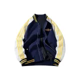 Navy Blue & Apricot