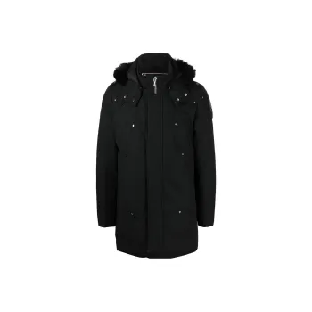 Moose Knuckles Zip Up Logo Plaque Hooded Parka