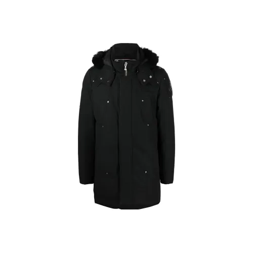Moose Knuckles Zip Up Logo Plaque Hooded Parka
